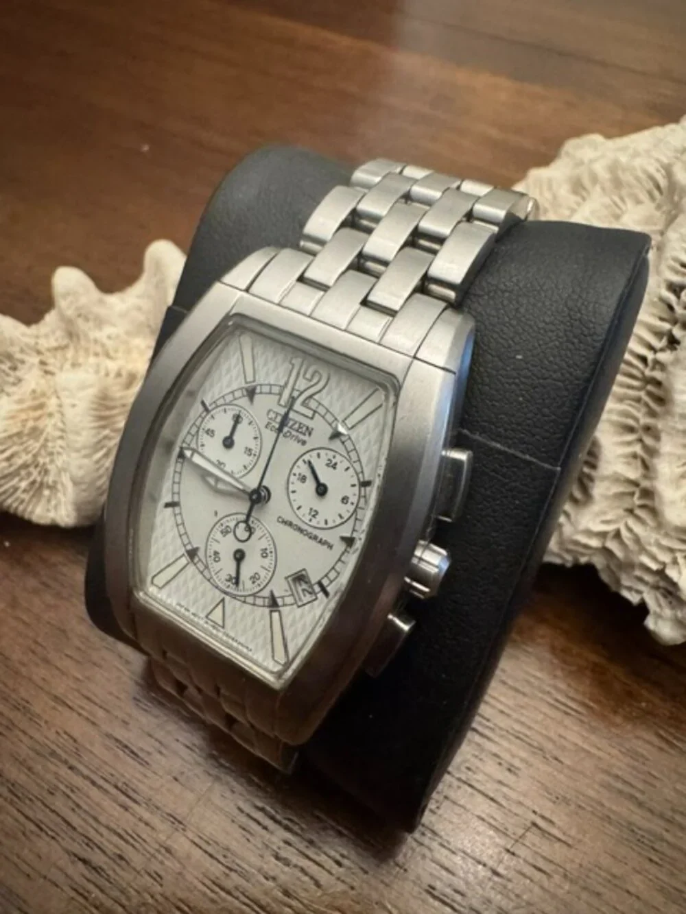 VINTAGE - Citizen Men's Eco-Drive Tonneau Chronograph - AS IS